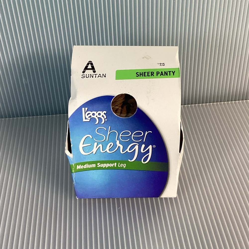 L’eggs Sheer Energy Medium Support Leg Sheer Panty Suntan Size A Pantyhose